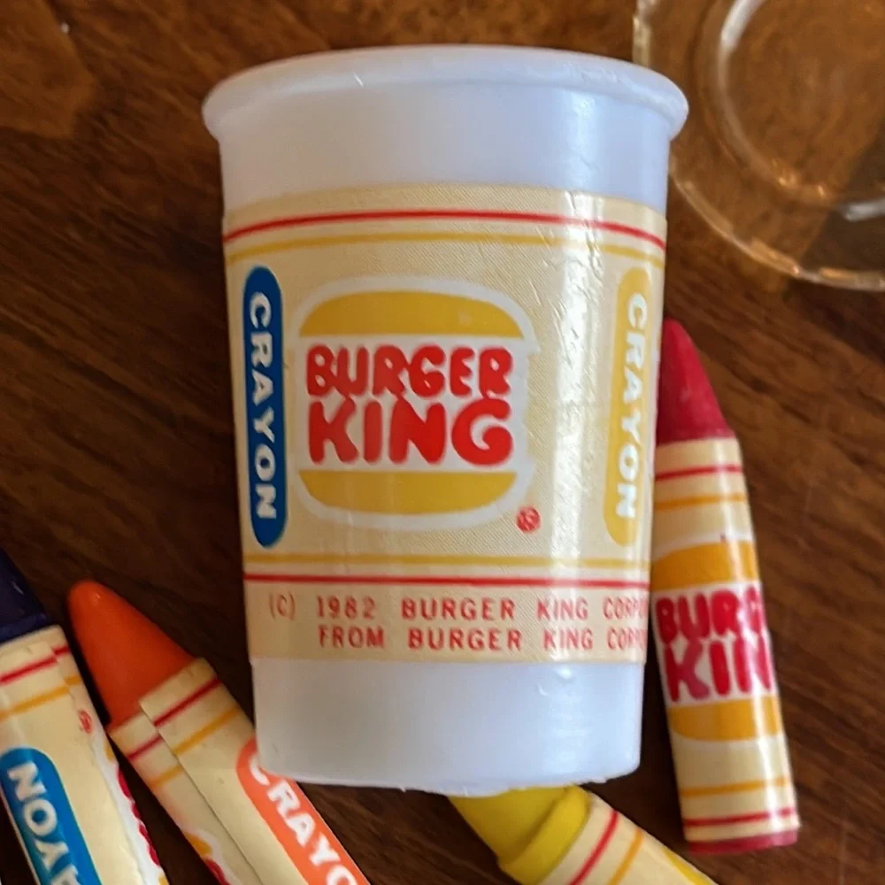 VINTAGE 80S BURGER KING - CRAYON & ERASER SET - Picture 14 of 14